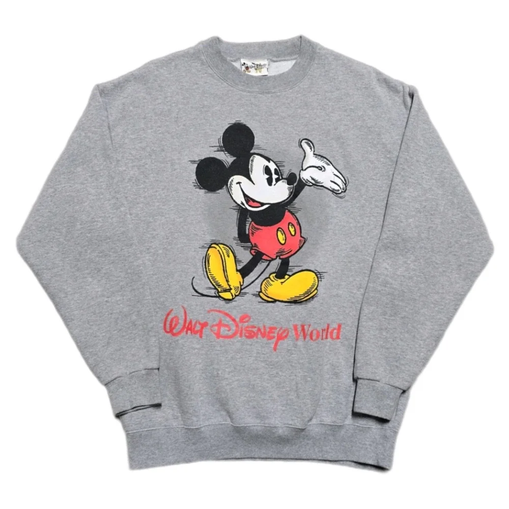 Vintage‎ Walt Disney World Mickey Mouse Crew Neck Sweatshirt Mens Large 90s